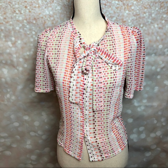 NWT Revelle Sheer Blouse - Picture 1 of 5